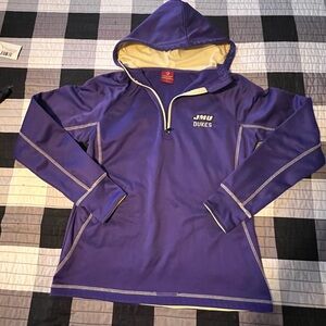 Colosseum JMU Dukes half zip hoodie women’s size L